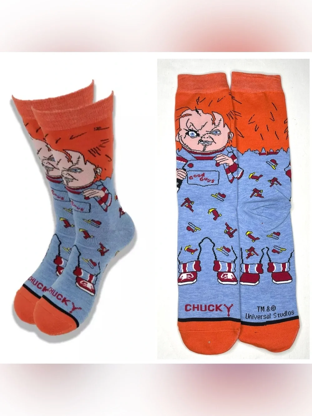 Chucky Good Guys Graphic Socks - Red, Black, Blue
